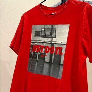 Nike Red 'Just Do It' Men's T-Shirt